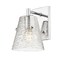 Z-Lite Analia Wall Sconce, 1-Light, 6.5 In.W x 7.5 In.L x 9.25 In.H, Chrome/Clear Ribbed 1101-1S-CH - alternate 6